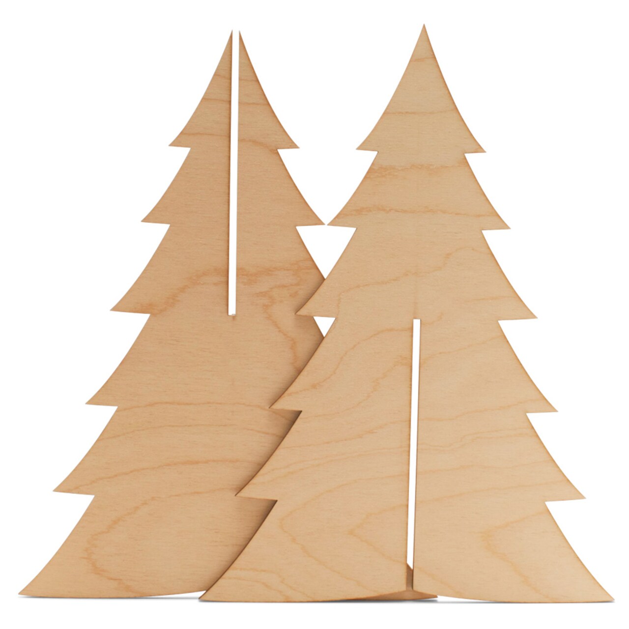 2-Pcs Slotted Wooden Christmas Tree, From 6" - 18" | Woodpeckers